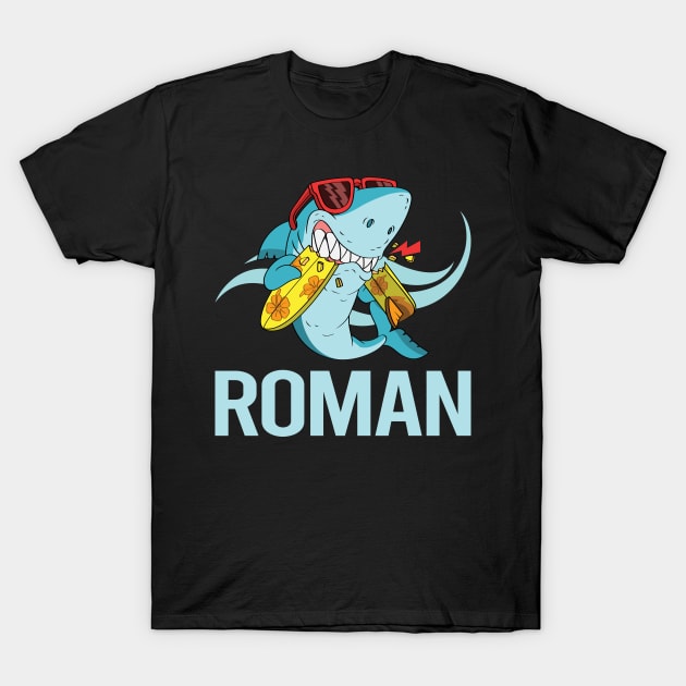 Funny Shark - Roman Name T-Shirt by Atlas Skate
